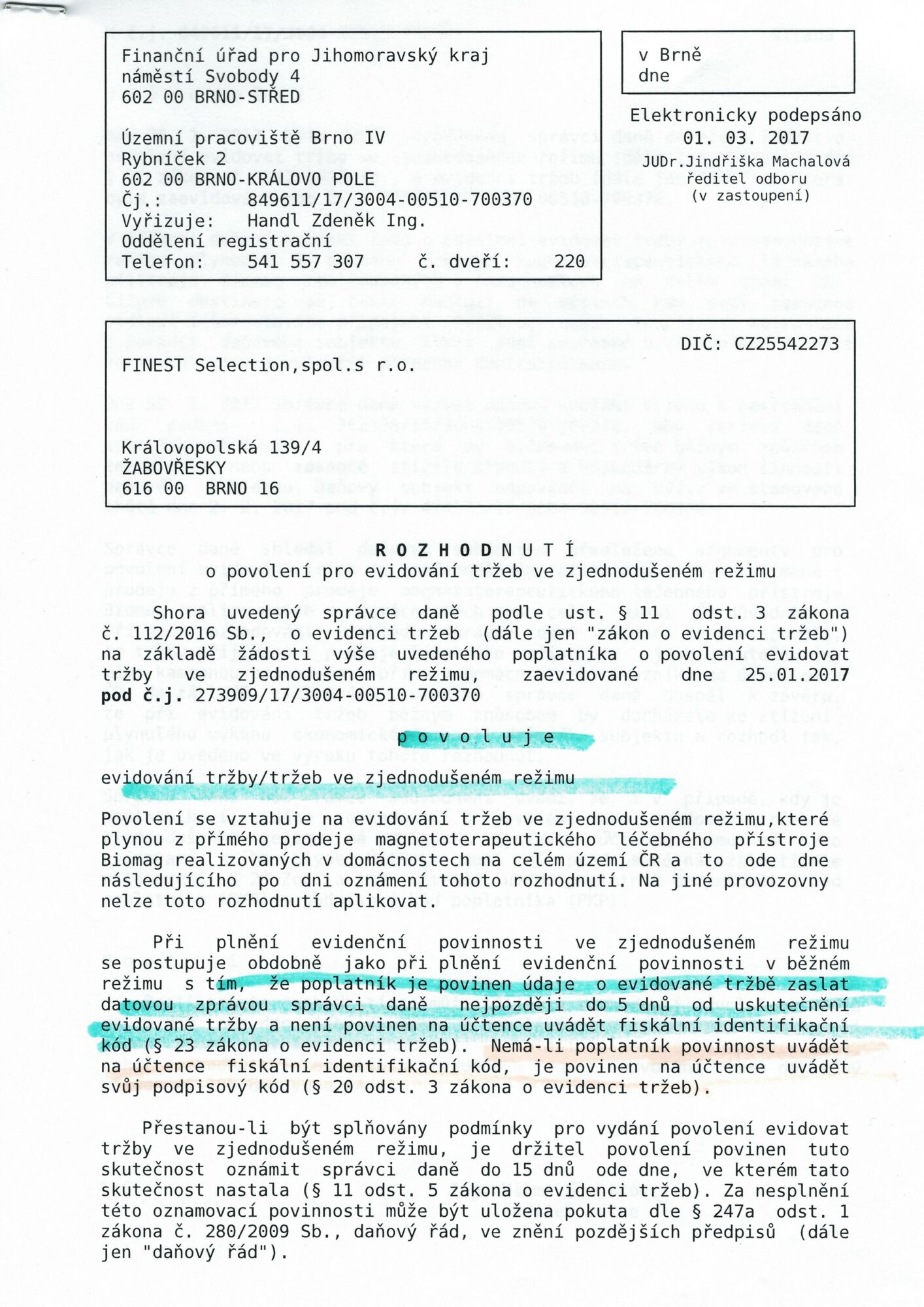 Výpis z obchodního rejstříku